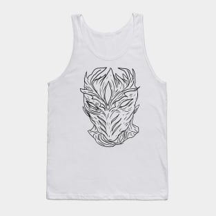 Tree Monster Horror Black Lineart Tank Top